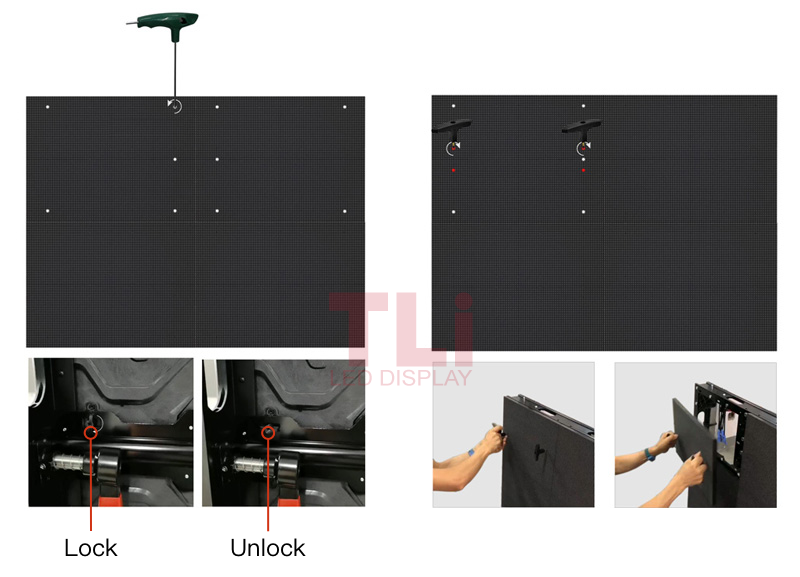 TOF800 LED display Front service method s