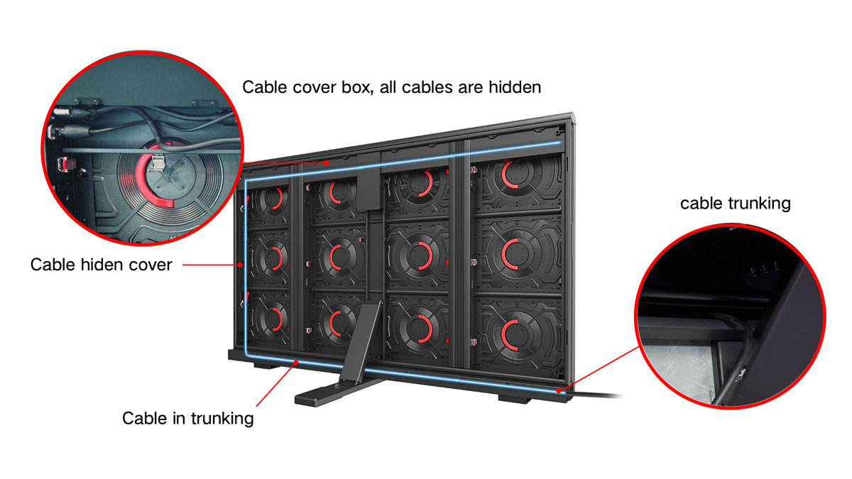 Hidden cable connection